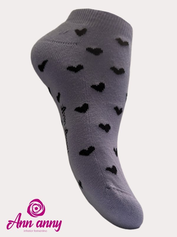 Medias Taloneras Diseño Corazón Pack X3(Diseño1) - Código M011