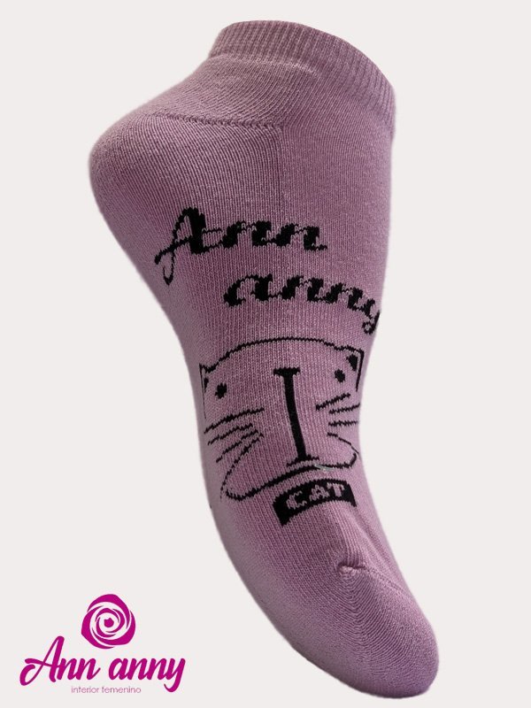 Medias Taloneras Diseño Gato Pack X3(Diseño3) - Código M011